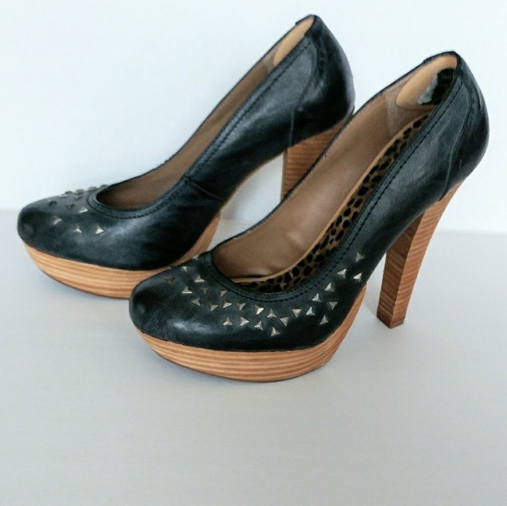 Calvin Klein Jeans Sofia Black Metallic Heels